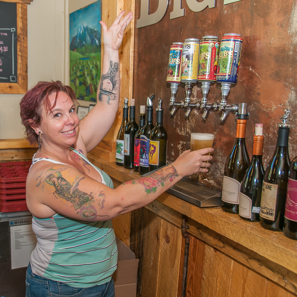 Hard cider on tap